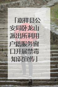 嘉祥县公安局卧龙山派出所利用户籍服务窗口开展禁毒知识宣传