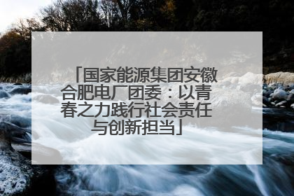国家能源集团安徽合肥电厂团委：以青春之力践行社会责任与创新担当