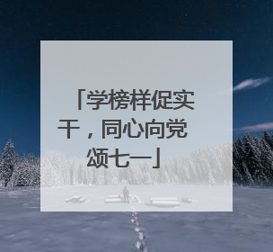 学榜样促实干，同心向党颂七一