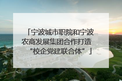 宁波城市职院和宁波农商发展集团合作打造“校企党建联合体”