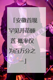 安徽首现罕见并蒂睡莲 概率仅为百万分之一