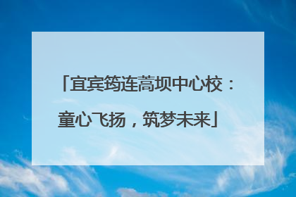 宜宾筠连蒿坝中心校：童心飞扬，筑梦未来