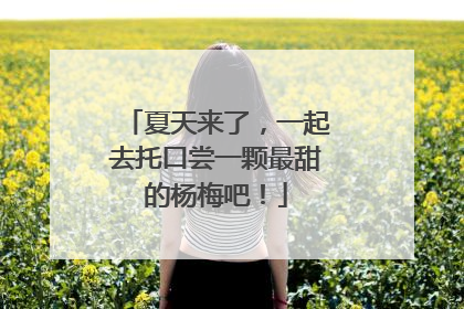 夏天来了，一起去托口尝一颗最甜的杨梅吧！