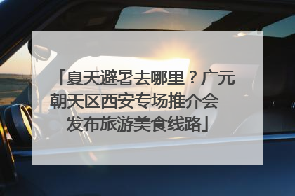 夏天避暑去哪里？广元朝天区西安专场推介会 发布旅游美食线路