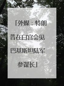 外媒：特朗普在白宫会见巴基斯坦陆军参谋长