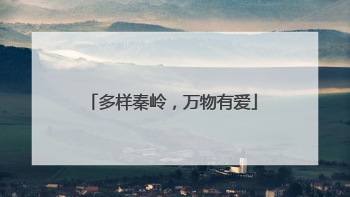 多样秦岭，万物有爱