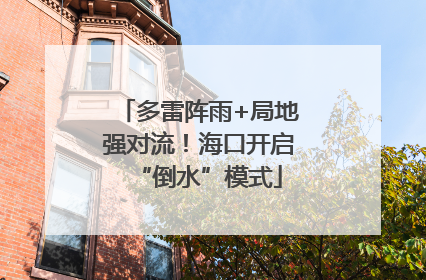 多雷阵雨+局地强对流！海口开启“倒水”模式