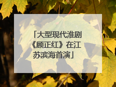 大型现代淮剧《顾正红》在江苏滨海首演
