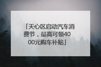 天心区启动汽车消费节，最高可领4000元购车补贴