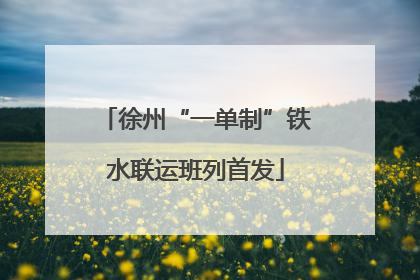 徐州“一单制”铁水联运班列首发