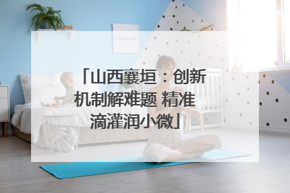 山西襄垣：创新机制解难题 精准滴灌润小微