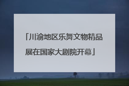 川渝地区乐舞文物精品展在国家大剧院开幕