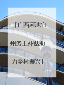 广西河池宜州务工补贴助力乡村振兴