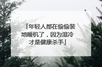 年轻人都在偷偷装地暖机了，因为湿冷才是健康杀手
