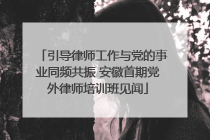 引导律师工作与党的事业同频共振 安徽首期党外律师培训班见闻