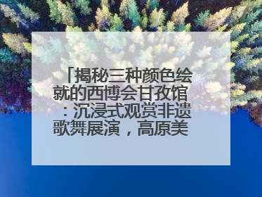 揭秘三种颜色绘就的西博会甘孜馆：沉浸式观赏非遗歌舞展演，高原美味从头吃到尾