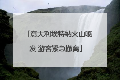 意大利埃特纳火山喷发 游客紧急撤离
