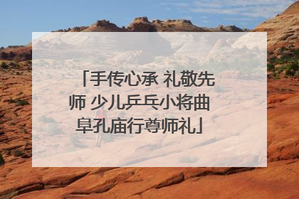 手传心承 礼敬先师 少儿乒乓小将曲阜孔庙行尊师礼