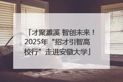 才聚濉溪 智创未来！2025年“招才引智高校行”走进安徽大学