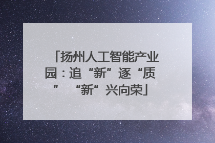 扬州人工智能产业园：追“新”逐“质” “新”兴向荣