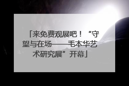 来免费观展吧！“守望与在场——毛本华艺术研究展”开幕