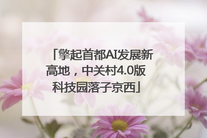 擎起首都AI发展新高地，中关村4.0版科技园落子京西