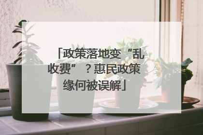 政策落地变“乱收费”？惠民政策缘何被误解