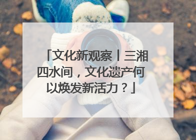 文化新观察丨三湘四水间，文化遗产何以焕发新活力？