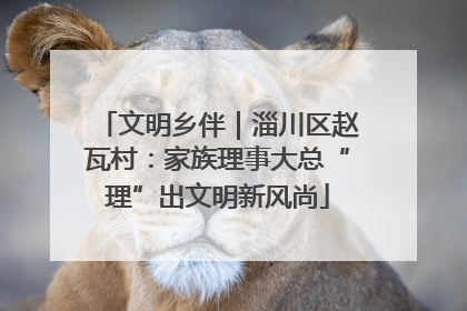 文明乡伴｜淄川区赵瓦村：家族理事大总“理”出文明新风尚