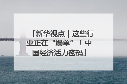 新华视点｜这些行业正在“爆单”！中国经济活力密码