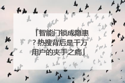 智能门锁成隐患？热搜背后是千万用户的夹手之痛