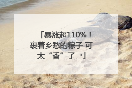 暴涨超110%！裹着乡愁的粽子 可太“香”了→