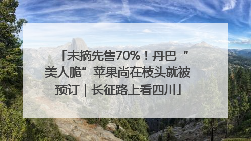 未摘先售70%！丹巴“美人脆”苹果尚在枝头就被预订｜长征路上看四川