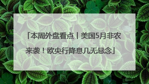 本周外盘看点丨美国5月非农来袭！欧央行降息几无悬念