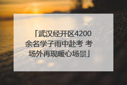 武汉经开区4200余名学子雨中赴考 考场外再现暖心场景