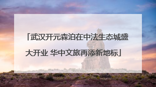 武汉开元森泊在中法生态城盛大开业 华中文旅再添新地标