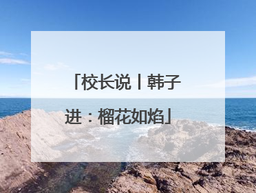 校长说丨韩子进：榴花如焰