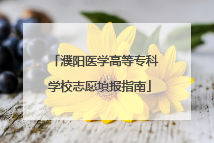 濮阳医学高等专科学校志愿填报指南