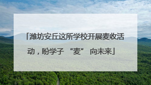 潍坊安丘这所学校开展麦收活动，盼学子 “麦” 向未来