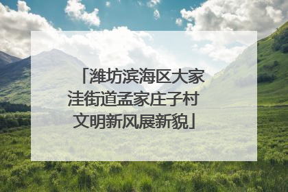 潍坊滨海区大家洼街道孟家庄子村文明新风展新貌