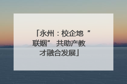 永州：校企地“联姻” 共助产教才融合发展