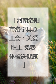 河南洛阳市洛宁县总工会：关爱职工 免费体检送健康