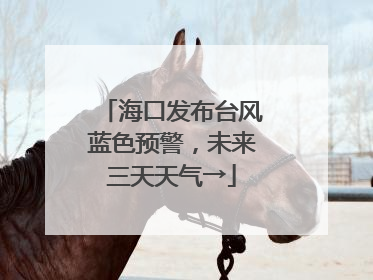 海口发布台风蓝色预警，未来三天天气→