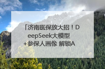 济南医保放大招！DeepSeek大模型+参保人画像 解锁AI医保管家新体验