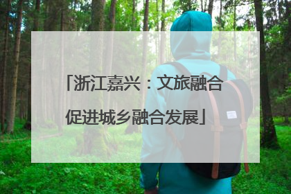 浙江嘉兴：文旅融合促进城乡融合发展