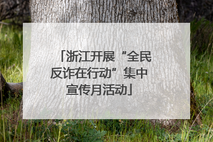 浙江开展“全民反诈在行动”集中宣传月活动