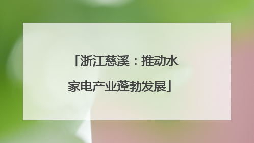 浙江慈溪：推动水家电产业蓬勃发展