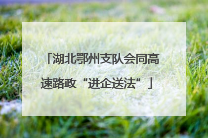 湖北鄂州支队会同高速路政“进企送法”