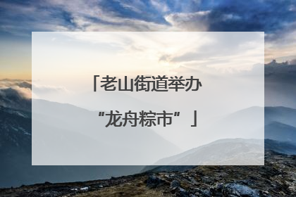 老山街道举办“龙舟粽市”