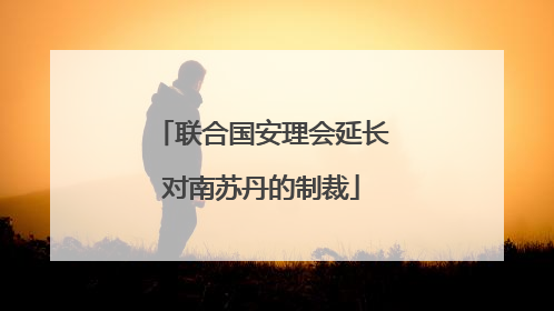 联合国安理会延长对南苏丹的制裁